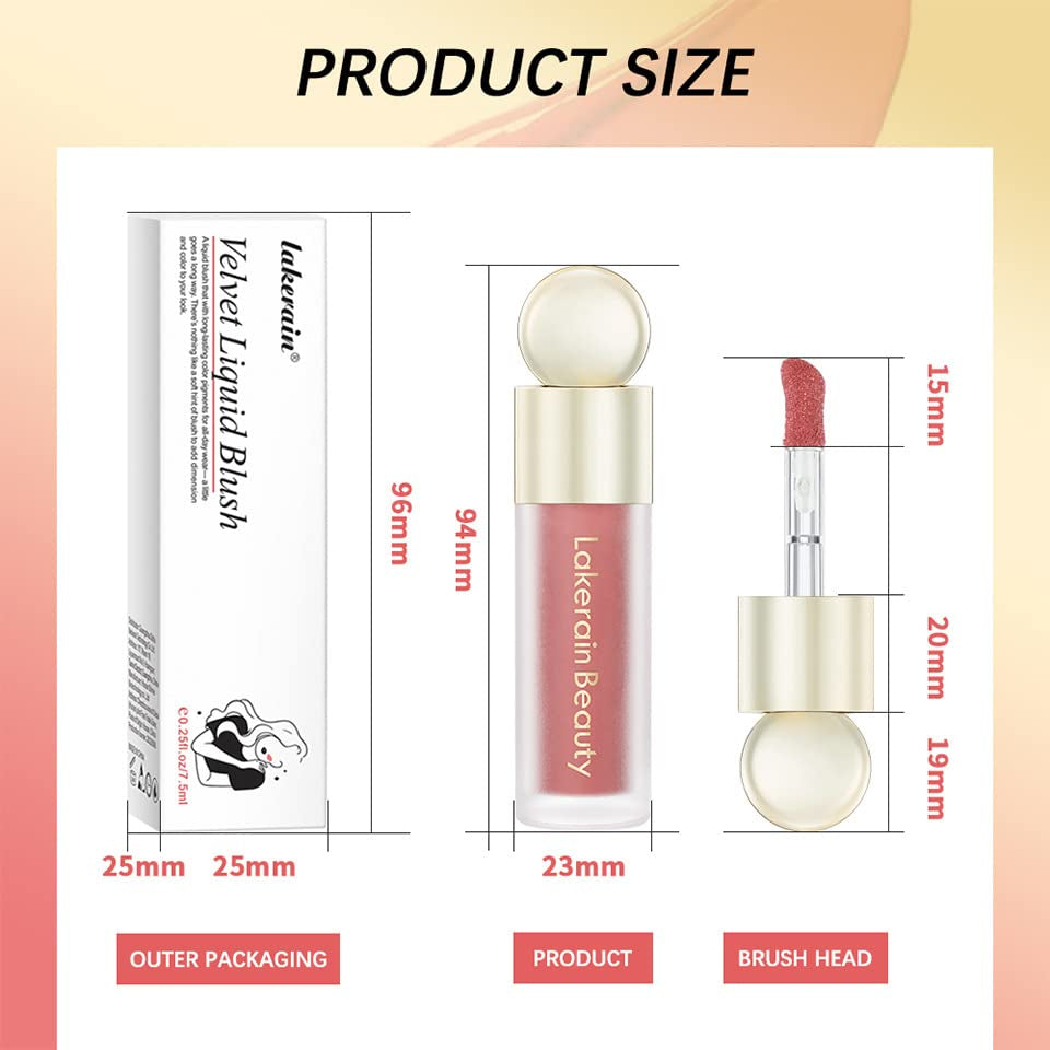 Soft Cream Blush Makeup, Liquid Blush for Cheeks, Natural-Looking Long Lasting, Smudge Proof, Velvet Mousse,Dewy Finish, Easy to Blend Blusher (#1)