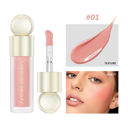 Soft Cream Blush Makeup, Liquid Blush for Cheeks, Natural-Looking Long Lasting, Smudge Proof, Velvet Mousse,Dewy Finish, Easy to Blend Blusher (#1)