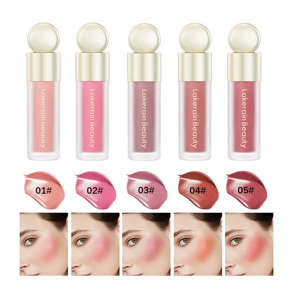 Soft Cream Blush Makeup, Liquid Blush for Cheeks, Natural-Looking Long Lasting, Smudge Proof, Velvet Mousse,Dewy Finish, Easy to Blend Blusher (#1)