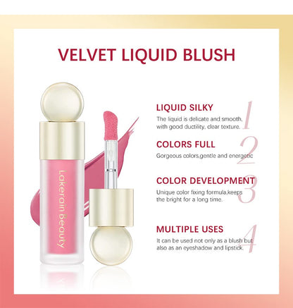 Soft Cream Blush Makeup, Liquid Blush for Cheeks, Natural-Looking Long Lasting, Smudge Proof, Velvet Mousse,Dewy Finish, Easy to Blend Blusher (#1)